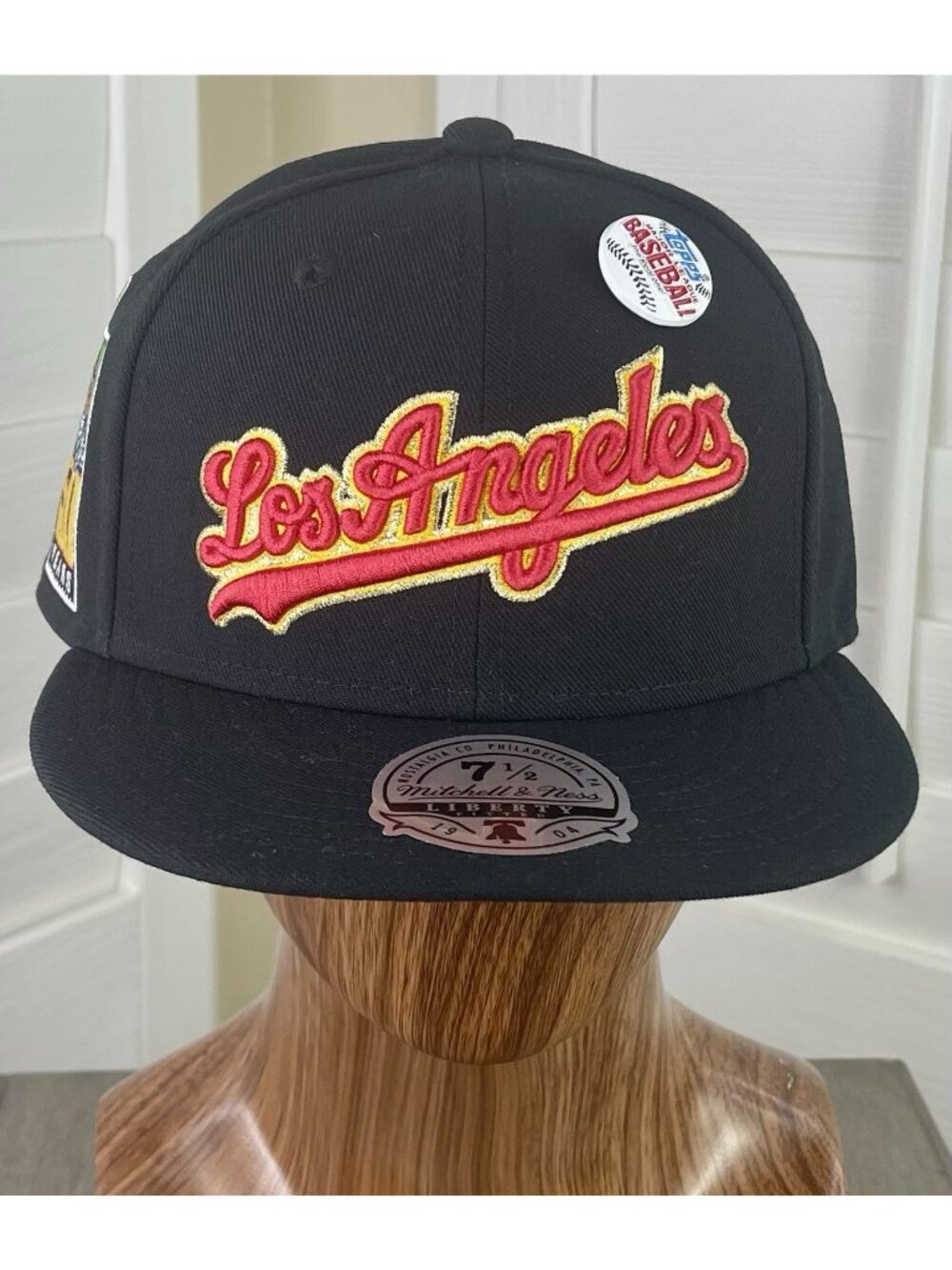 Mitchell & Ness x Topps 2001 w/Pin MLB Los Angeles Dodgers Fitted Hat 7 1/2, NWT